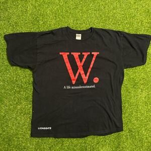 2008 "W." Lionsgate Movie Promo T-Shirt 'misunderestimated'